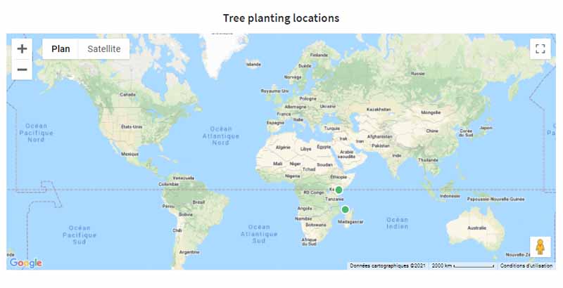 41 Maps des arbres plantes par Honadi sur Tree Nation