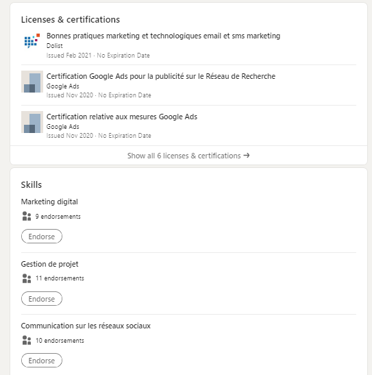 11 Licence et certification sur Linkedin