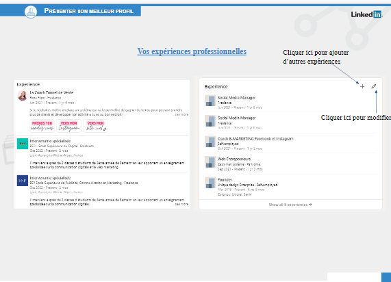 9 Section experience sur Linkedin