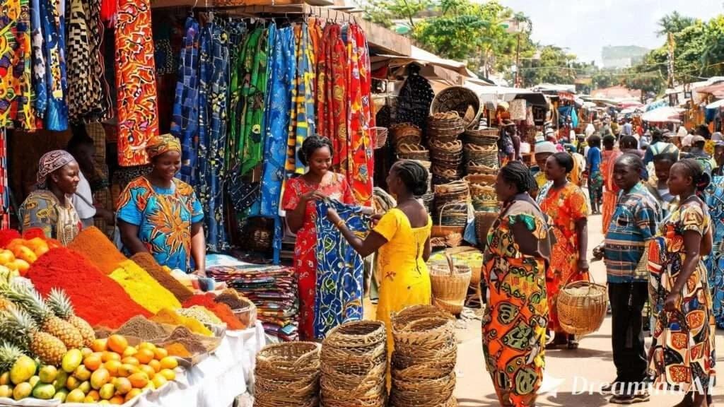 Un marché à Bohicon