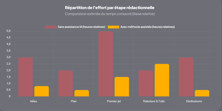 Le gain de temps de rédaction IA