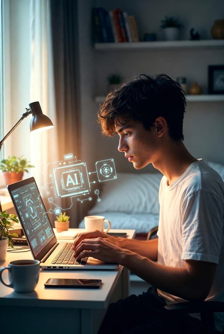Jeune développant une automatisation