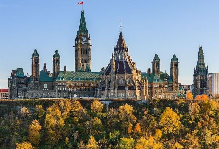 Architecture institutionnelle de la colline du Parlement à Ottawa