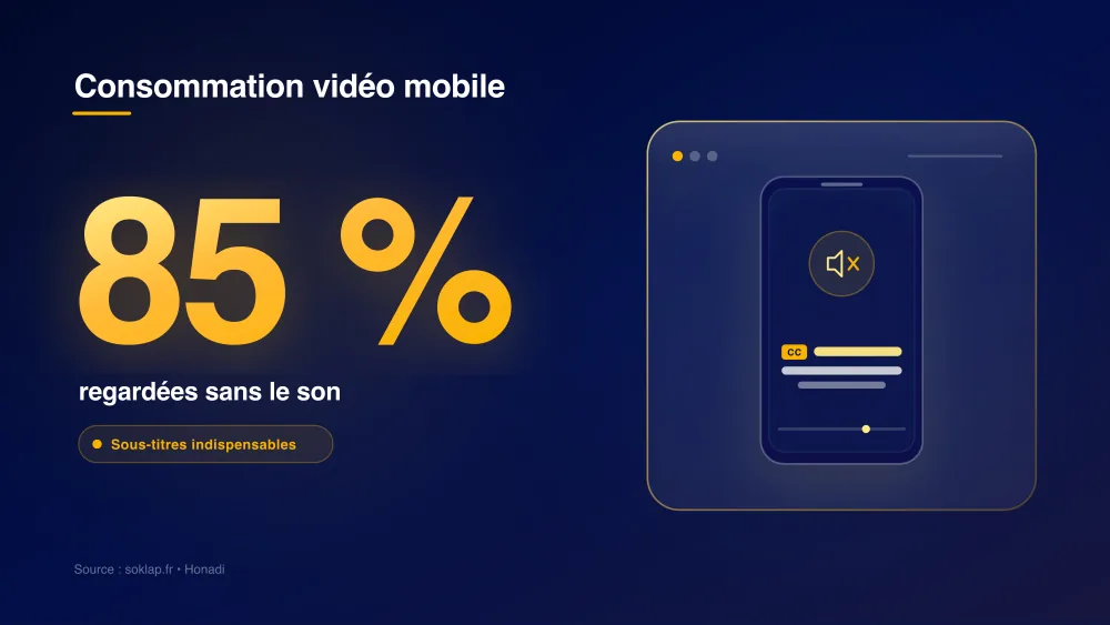 Consommation vidéo mobile : 85 % des vidéos regardées sans le son
