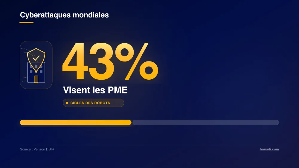 Cyberattaques mondiales : 43% visent les PME