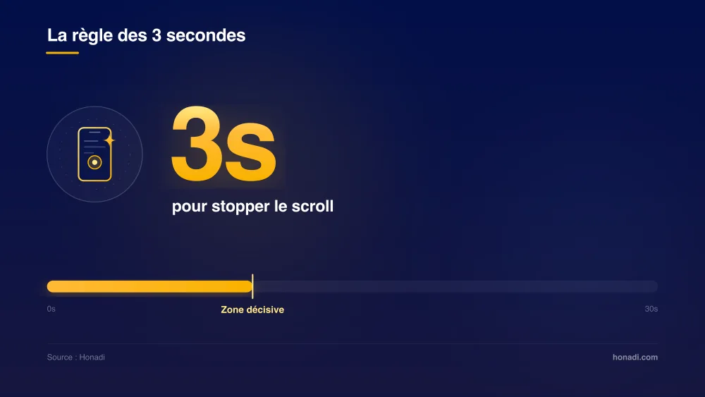 La règle des 3 secondes pour stopper le scroll