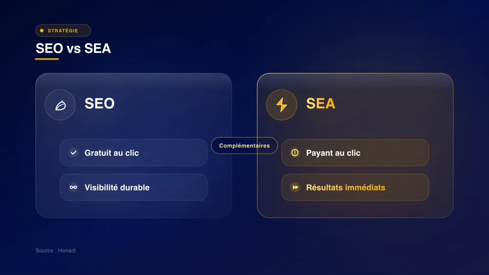 Comparatif SEO vs SEA : deux leviers complémentaires