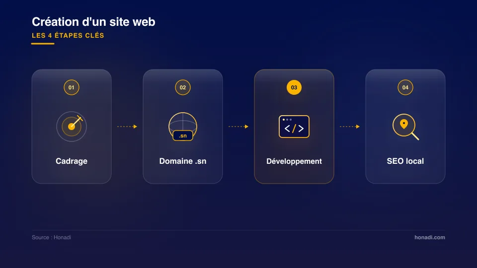 Les étapes de création d'un site web au Sénégal