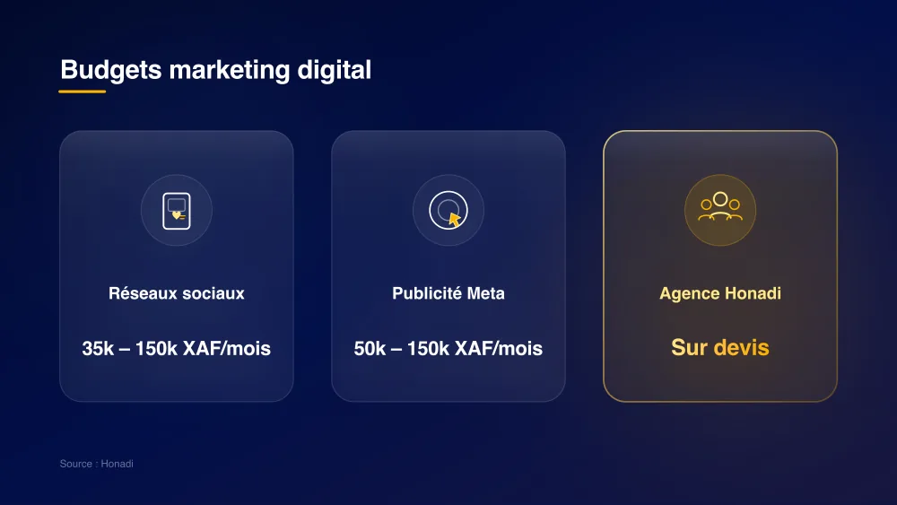 Budgets marketing digital pour PME au Cameroun : réseaux sociaux, Meta Ads et agence