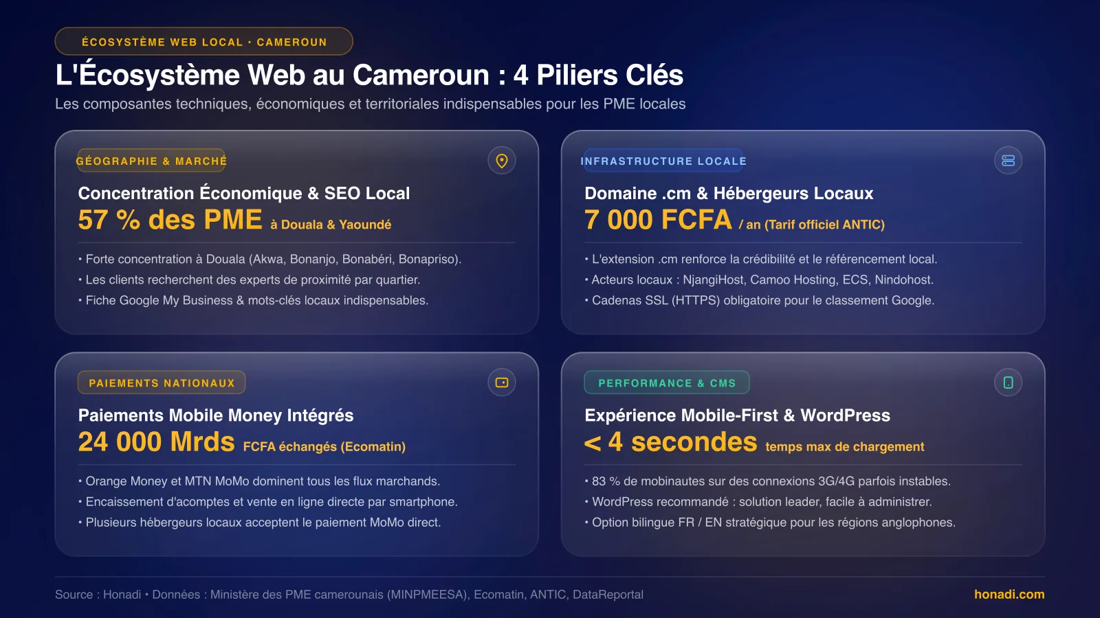 L'écosystème web au Cameroun : les 4 piliers clés