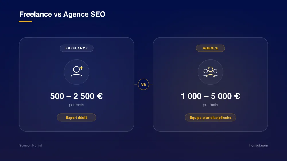 Freelance vs Agence SEO : comparatif des budgets et des modes opératoires
