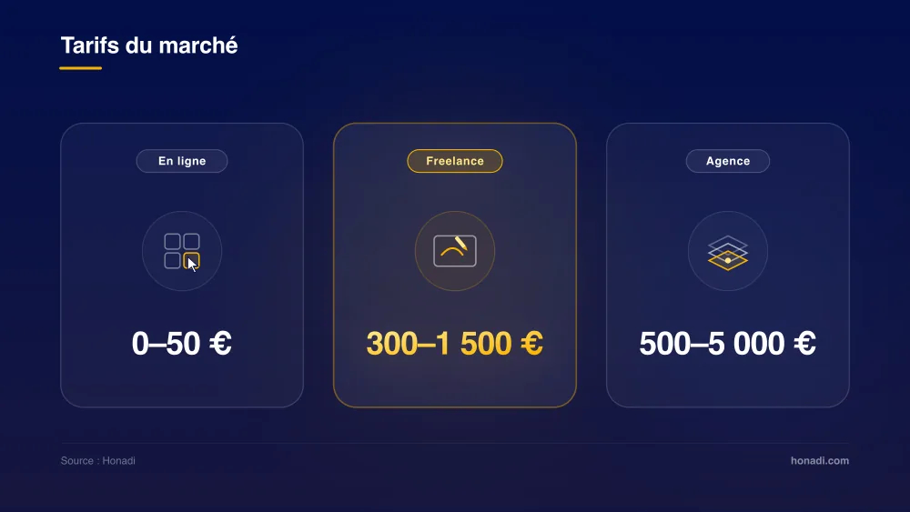 Tarifs du marché pour créer un logo selon la méthode