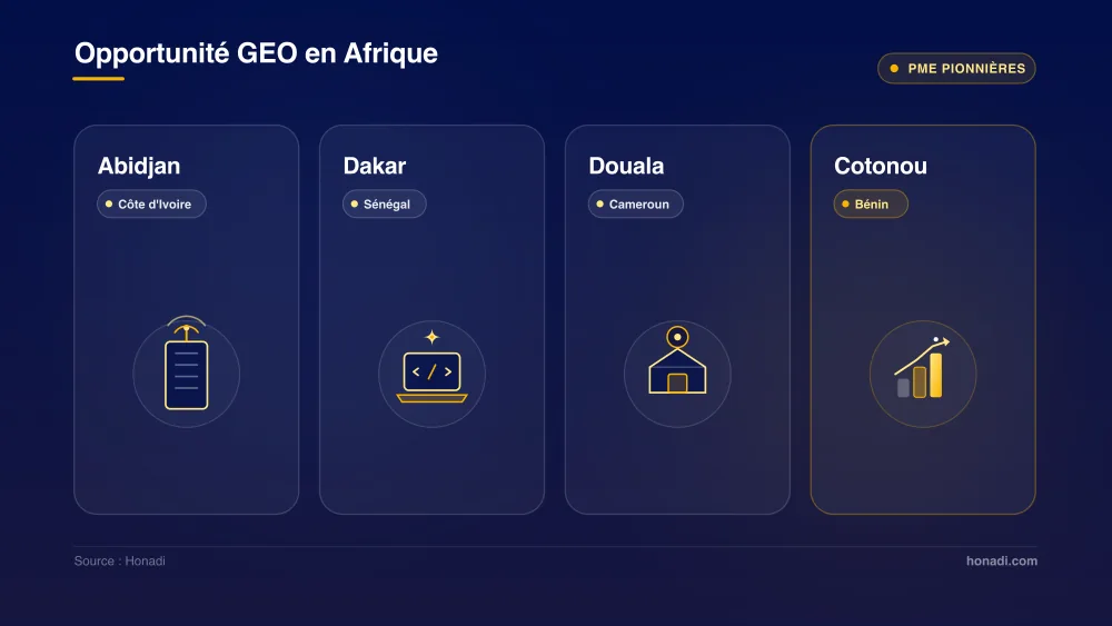 infographie 4 opportunite afrique Opportunité GEO en Afrique : les PME pionnières à Abidjan, Dakar, Douala et Cotonou