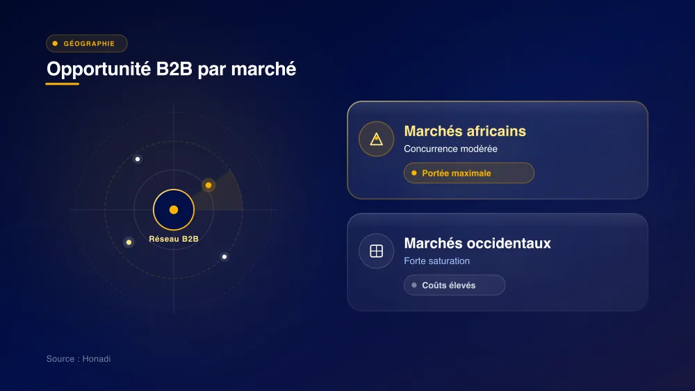 infographie 4 opportunite marches africains Opportunité B2B sur LinkedIn par marché : Afrique vs Marchés occidentaux