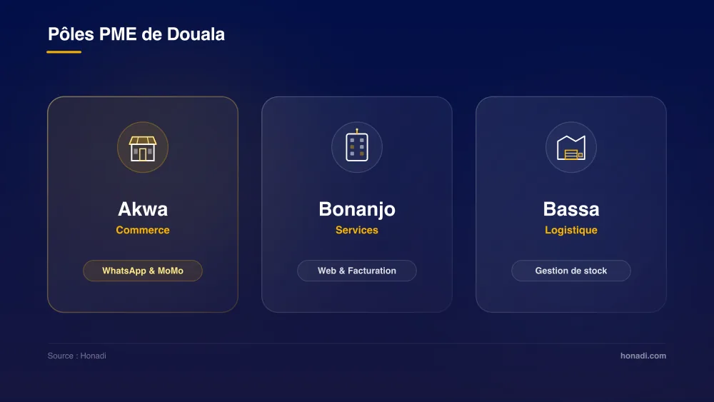 Pôles économiques de Douala et priorités de digitalisation