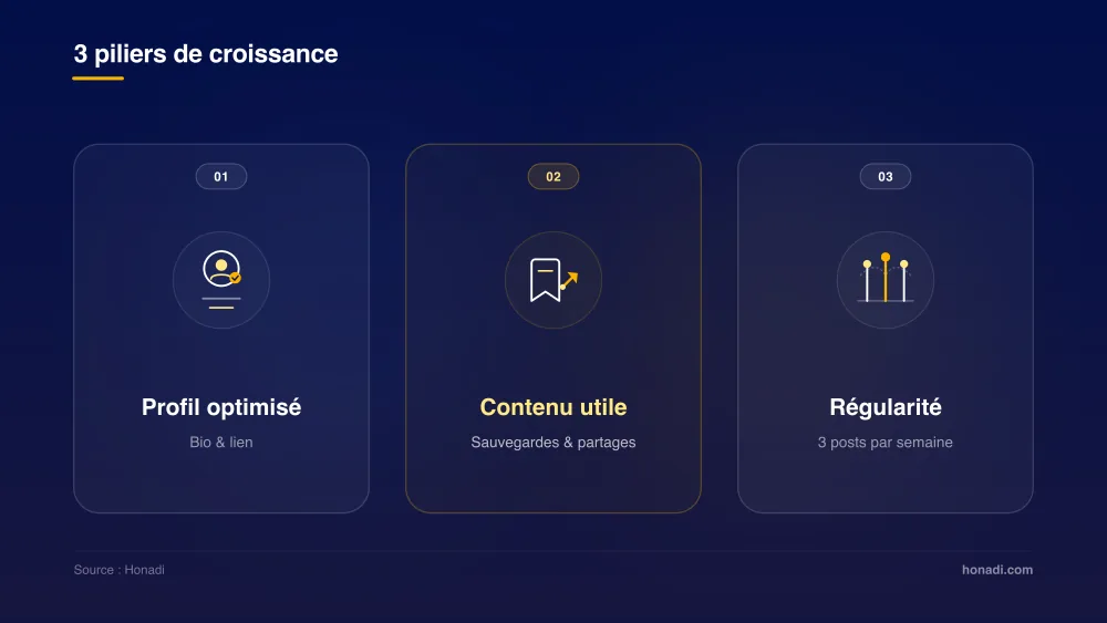 Les 3 piliers de la croissance organique sur Instagram : Profil, Contenu, Régularité